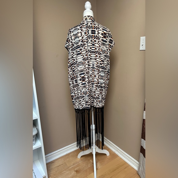 Mustard Seed colour-block Fringe Cover-up - Picture 3 of 6